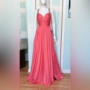 Color Pink Prom Flowy Dress Size 4 La Femme